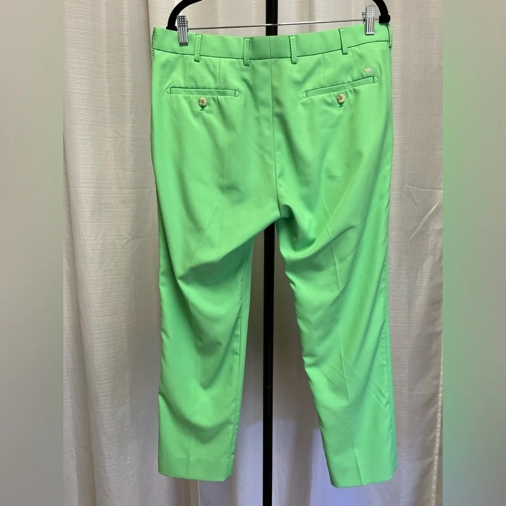 Peter Millar Wicking Element 4 Chino Golf Pants Performance Green | size 35
